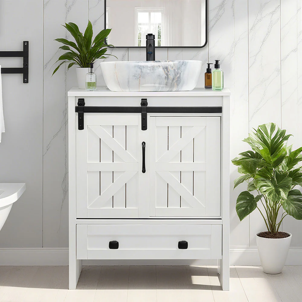 Sigsyl 24 inch Vessel Sink Vanity | with Faucet & Pop-up Drain - Image 4